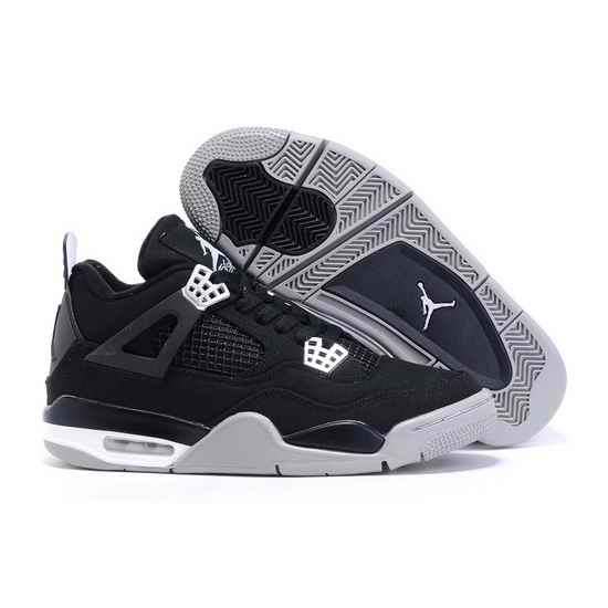 Air Jordan 4 Cloth Men Shoes Black